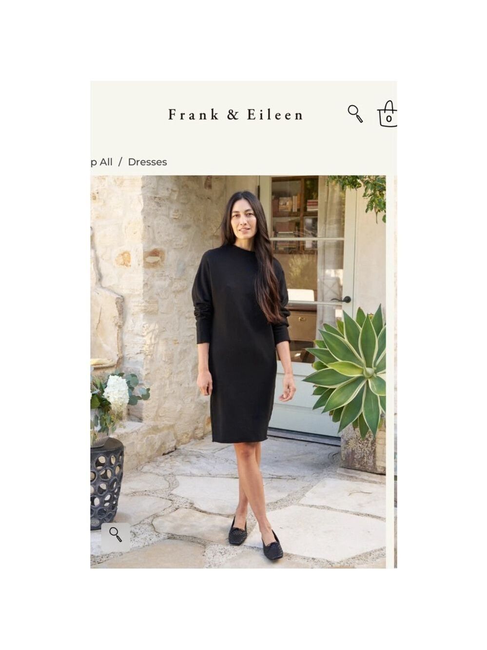 Nwt Frank & Eileen Black Izzie Sweatshirt Dress Size L